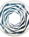 Splash Blue Indigo - Modern Round or Oval Wall Mirror - Whirl