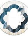 Splash Blue Indigo - Modern Round or Oval Wall Mirror - Quatrefoil