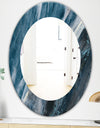 Porch & Den 'Splash Blue Indigo - Modern Mirror