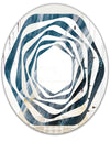 Splash Blue Indigo - Modern Round or Oval Wall Mirror - Whirl