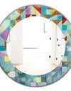 Modern Patchwork - Modern Mirror - Oval or Round Wall Mirror
