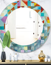 Modern Patchwork - Modern Mirror - Oval or Round Wall Mirror