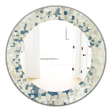 Porch & Den 'Geometric Blue Spots - Modern Mirror