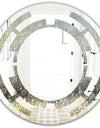 Glam Rain Abstract III - Modern Round or Oval Wall Mirror - Space