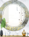 Glam Rain Abstract III - Modern Round or Oval Wall Mirror - Triple C