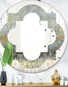 Glam Rain Abstract III - Modern Round or Oval Wall Mirror - Quatrefoil