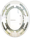 Glam Rain Abstract III - Modern Round or Oval Wall Mirror - Space