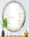 Glam Rain Abstract III - Modern Round or Oval Wall Mirror - Triple C