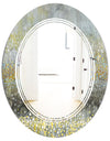 Glam Rain Abstract III - Modern Round or Oval Wall Mirror - Triple C