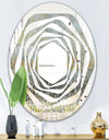 Glam Rain Abstract III - Modern Round or Oval Wall Mirror - Whirl