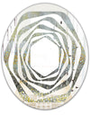 Glam Rain Abstract III - Modern Round or Oval Wall Mirror - Whirl