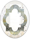 Glam Rain Abstract III - Modern Round or Oval Wall Mirror - Quatrefoil