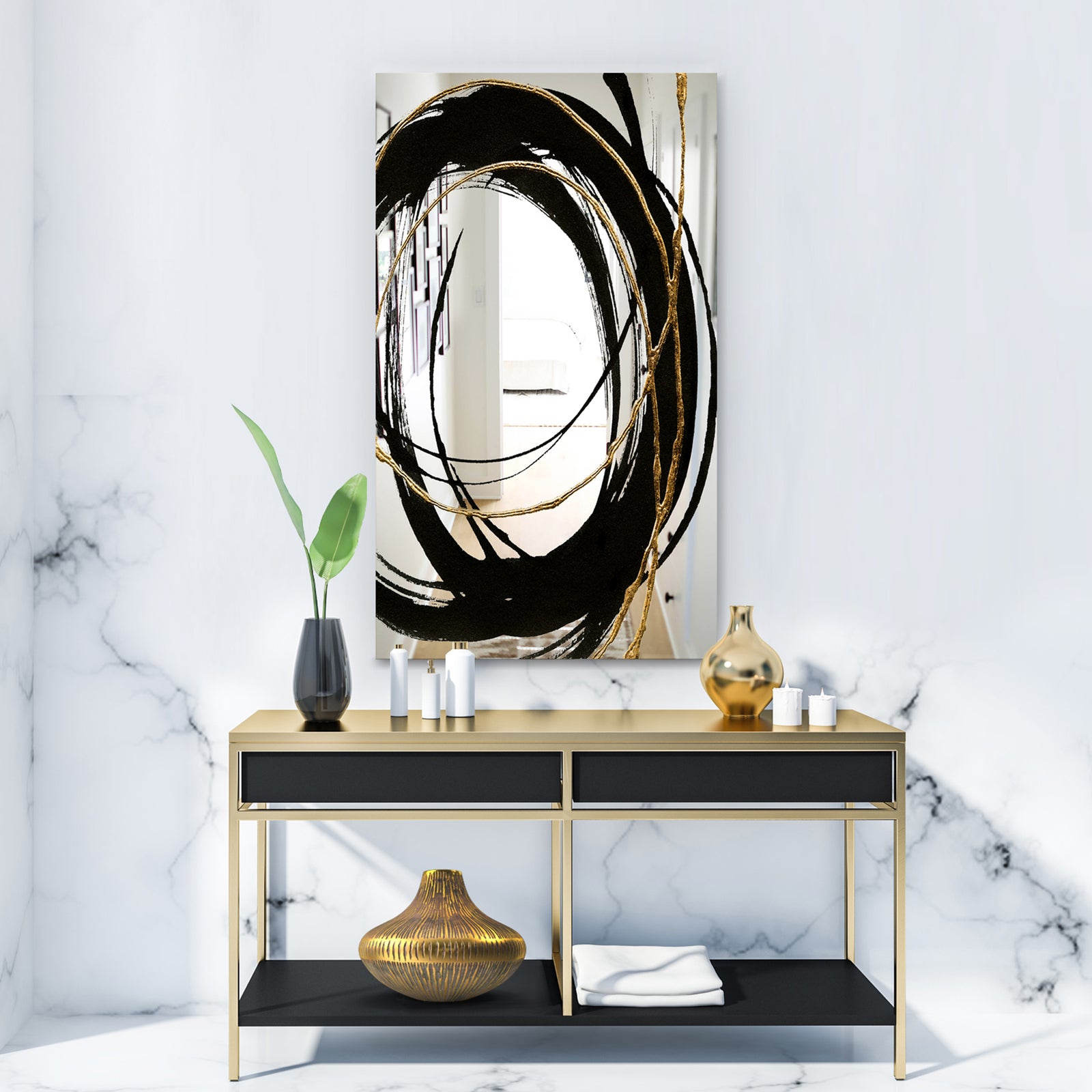 Black & White 10 - Glam Mirror - Vanity Mirror