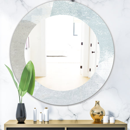 Porch & Den 'Grey and White Collage I - Modern Mirror
