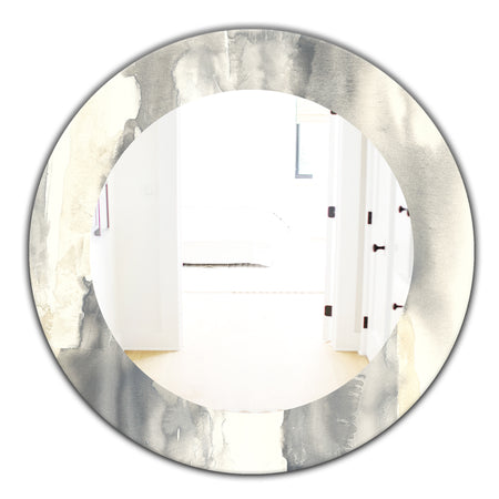 Gold Glamour Direction I - Modern Mirror - Frameless Oval or Round Wall Mirror