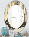 Geometric Forest - Farmhouse Mirror - Frameless Oval or Round Wall Mirror