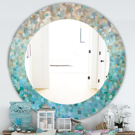 Silver Orchid Brian 'Blocked Abstract - Traditional Mirror