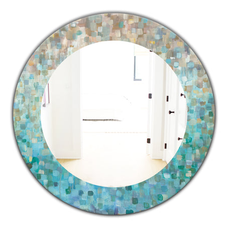 Silver Orchid Brian 'Blocked Abstract - Traditional Mirror
