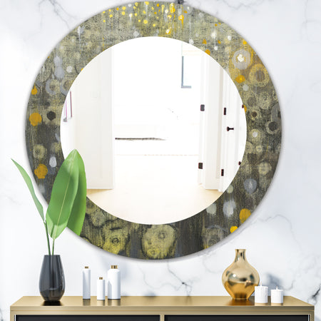 Porch & Den 'Rain Abstract V - Modern Bathroom Mirror