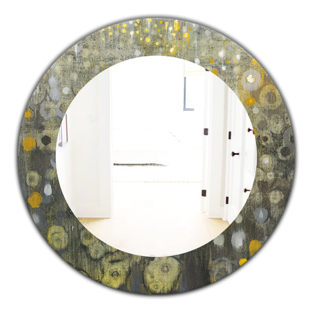 Porch & Den 'Rain Abstract V - Modern Bathroom Mirror
