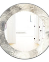 Gray Circles I - Modern Mirror - Oval or Round Wall Mirror