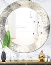 Gray Circles I - Modern Mirror - Oval or Round Wall Mirror