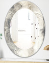 Gray Circles I - Modern Mirror - Oval or Round Wall Mirror