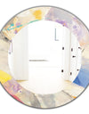 Spring Minimalist Confetti I - Modern Mirror - Oval or Round Wall Mirror