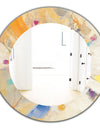 Spring Minimalist Confetti II - Modern Mirror - Oval or Round Wall Mirror
