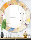 Spring Minimalist Confetti II - Modern Mirror - Oval or Round Wall Mirror