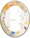 Spring Minimalist Confetti II - Modern Mirror - Oval or Round Wall Mirror