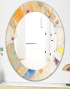 Spring Minimalist Confetti II - Modern Mirror - Oval or Round Wall Mirror