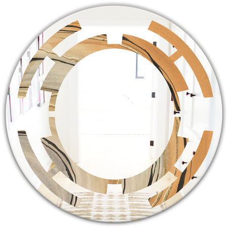 Glam Canion II - Modern Round or Oval Wall Mirror - Space