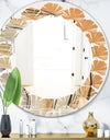 Glam Canion II - Modern Round or Oval Wall Mirror - Leaves