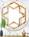 Glam Canion II - Modern Round or Oval Wall Mirror - Hexagon Star