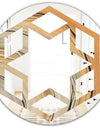 Glam Canion II - Modern Round or Oval Wall Mirror - Hexagon Star