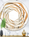 Glam Canion II - Modern Round or Oval Wall Mirror - Whirl