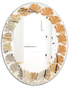 Glam Canion II - Modern Round or Oval Wall Mirror - Leaves