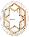 Glam Canion II - Modern Round or Oval Wall Mirror - Hexagon Star