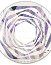 Geometric Purple Glacier - Modern Round or Oval Wall Mirror - Whirl