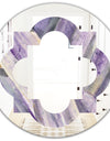 Geometric Purple Glacier - Modern Round or Oval Wall Mirror - Quatrefoil