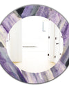 Geometric Purple Glacier - Modern Mirror - Oval or Round Wall Mirror