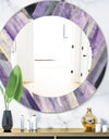 Geometric Purple Glacier - Modern Mirror - Oval or Round Wall Mirror