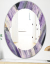 Geometric Purple Glacier - Modern Mirror - Oval or Round Wall Mirror