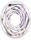 Geometric Purple Glacier - Modern Round or Oval Wall Mirror - Whirl