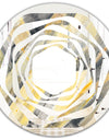 Geometric Beige Glacier - Modern Round or Oval Wall Mirror - Whirl