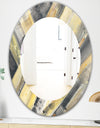 Geometric Beige Glacier - Modern Mirror - Oval or Round Wall Mirror