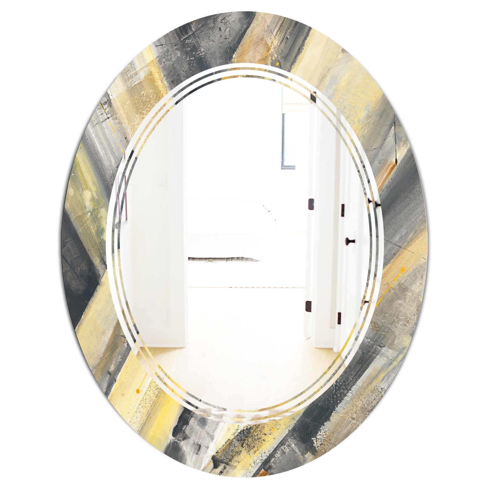 Porch Den 'Geometric Beige Glacier - Wall Mirror