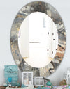 Fire and Ice Minerals I - Farmhouse Mirror - Frameless Oval or Round Wall Mirror