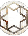 Fire and Ice Minerals III - Modern Round or Oval Wall Mirror - Hexagon Star